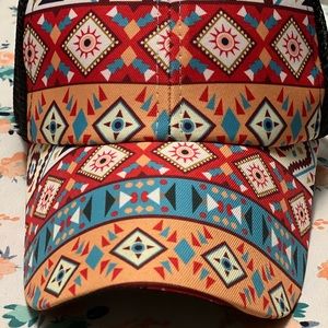 Pony Tail hat with crisscross back